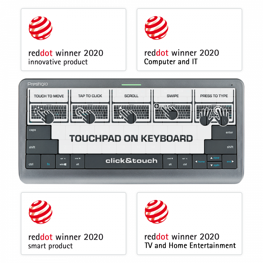 Click&Touch, wireless multimedia keyboard for Smart-TV
