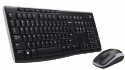Logitech MK270 bežična tipkovnica i miš, crna