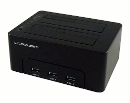 LC-Power dock za SSD/HDD, 3xUSB Hub, USB 3.0