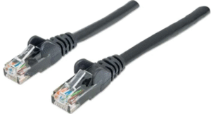 Intellinet Cat6, CCA, U/UTP, PVC, RJ45, 0.5m, crni