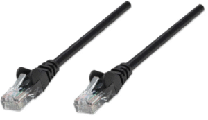 Intellinet Cat6, CCA, U/UTP, PVC, RJ45, 7.5m, crni