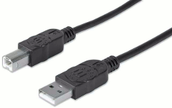 Manhattan kabel USB-A/USB-B M/M,za printer,5m,crni