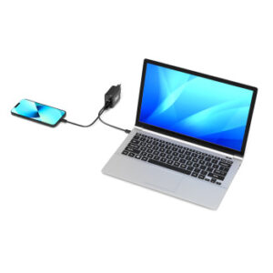 Port zidni punjač GaN 65W USB-C/USB-A, crni