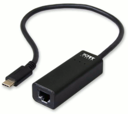 Port adapter USB-C M -> RJ45 F