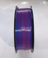 Silk PLA filament 1.75 mm, 1 kg, red/blue