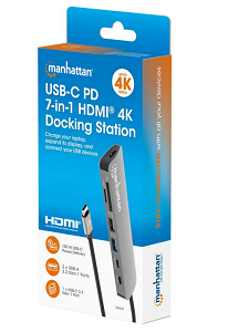 Manhattan docking USB-C 7 u 1 HDMI 4K@60Hz