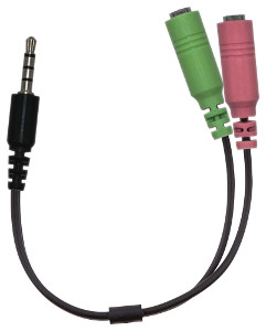 Kombinirani audio kabel adapter, 2x3,5 na 1x3,5