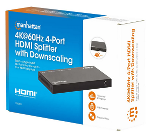 Manhattan HDMI splitter 4K@60Hz 4-Port