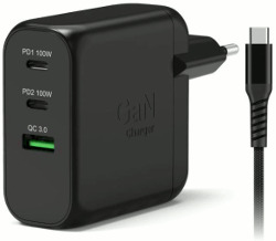 Port zidni punjač 100W type C,GaN2+USB-C kabel 2m